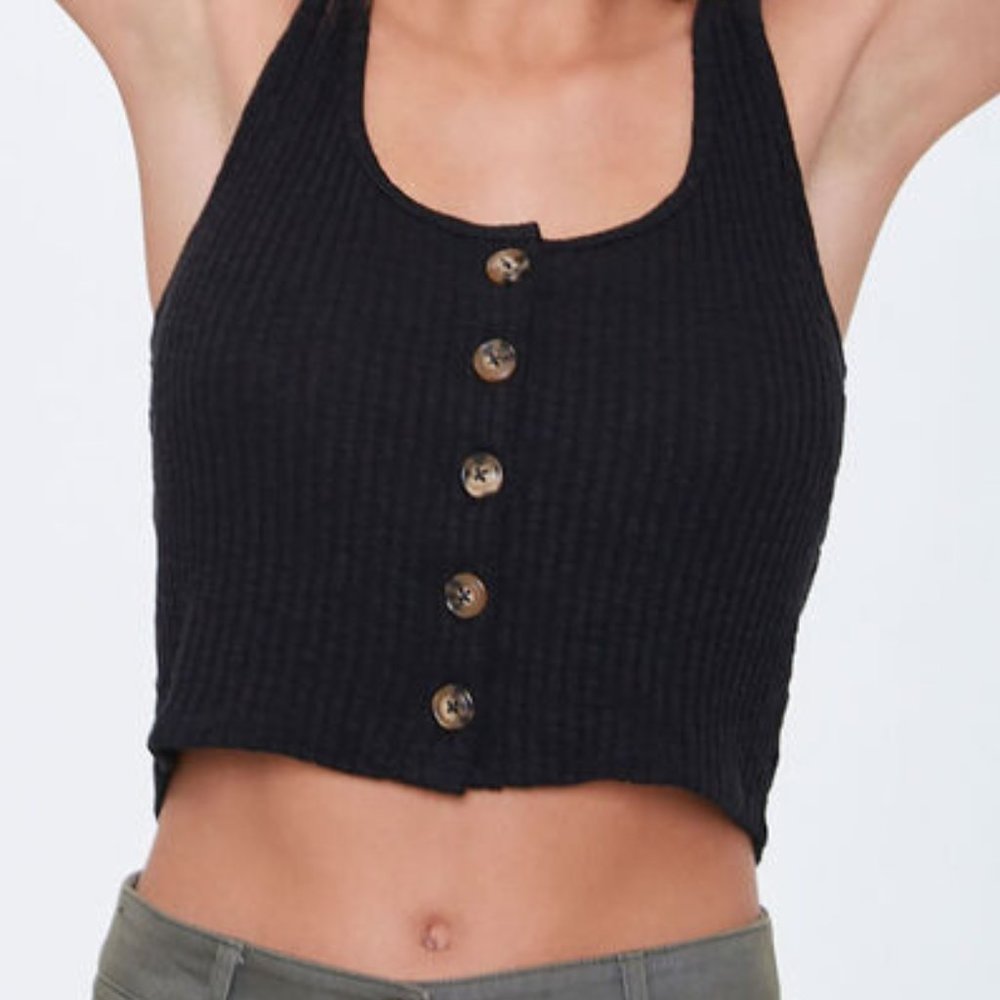 Forever 21 | Black Ribbed Knit Tank - Picture 3 of 3